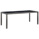 9 Piece Outdoor Dining Set Poly Rattan Grey