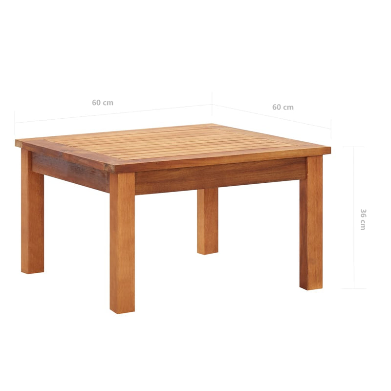 Garden Coffee Table 60x60x36 cm Solid Acacia Wood