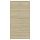 Sideboard with 6 Drawers Sonoma Oak 50x34x96 cm Chipboard
