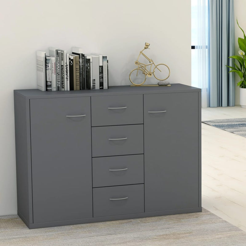 Sideboard Grey 88x30x65 cm Chipboard