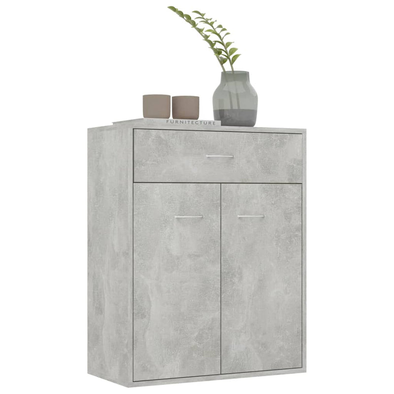 Sideboard Concrete Grey 60x30x75 cm Chipboard