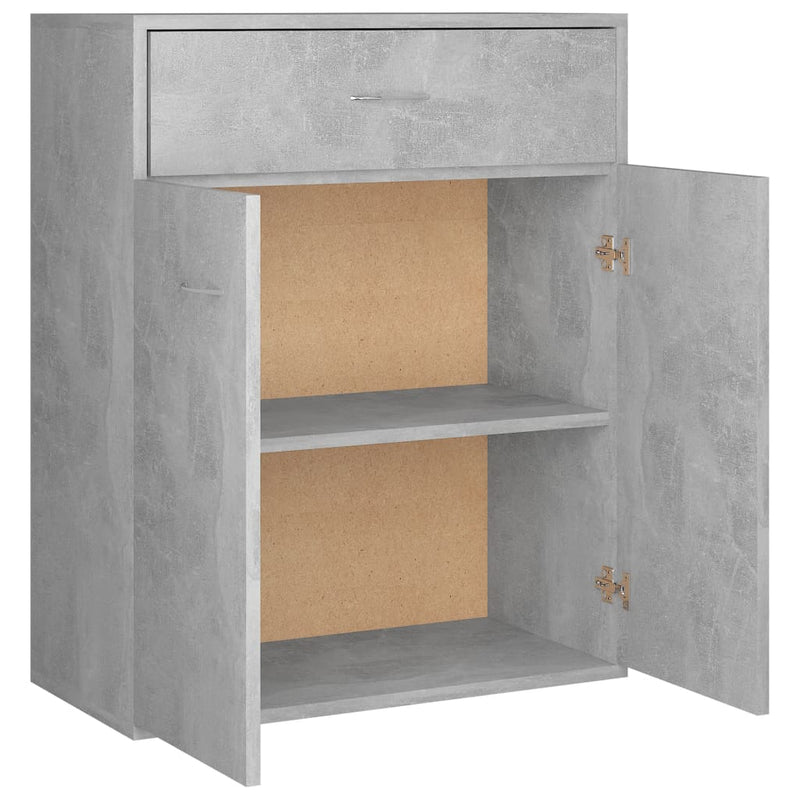 Sideboard Concrete Grey 60x30x75 cm Chipboard