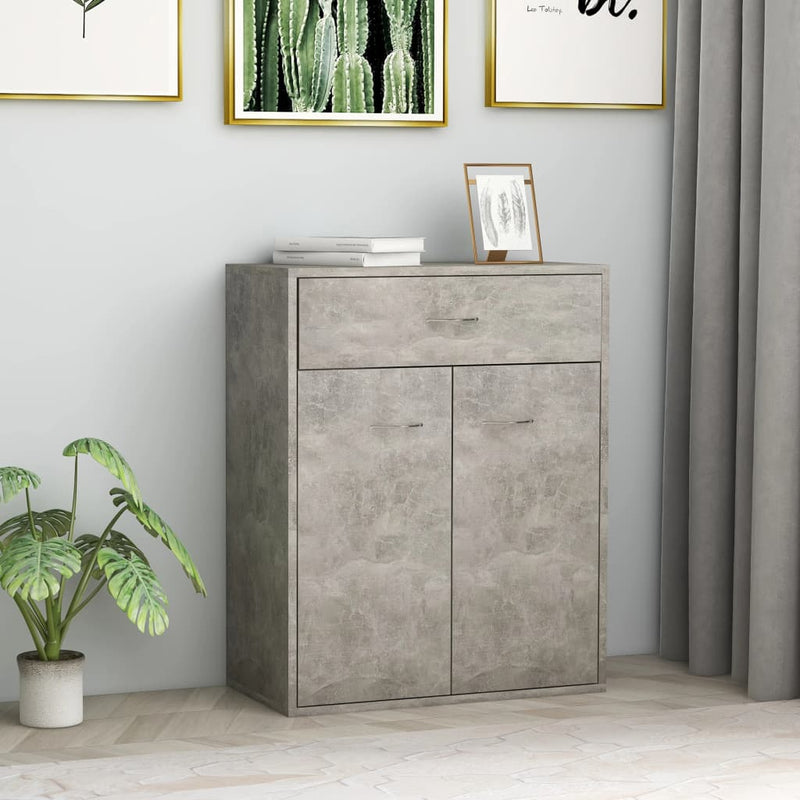 Sideboard Concrete Grey 60x30x75 cm Chipboard