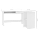 L-Shaped Corner Desk White 120x140x75 cm Chipboard