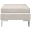 Sectional Footrest with Cushion Farbic Cream