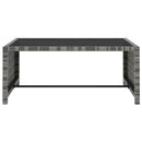 Sun Loungers 2 pcs with Table Poly Rattan Grey