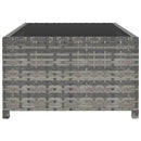 Sun Loungers 2 pcs with Table Poly Rattan Grey