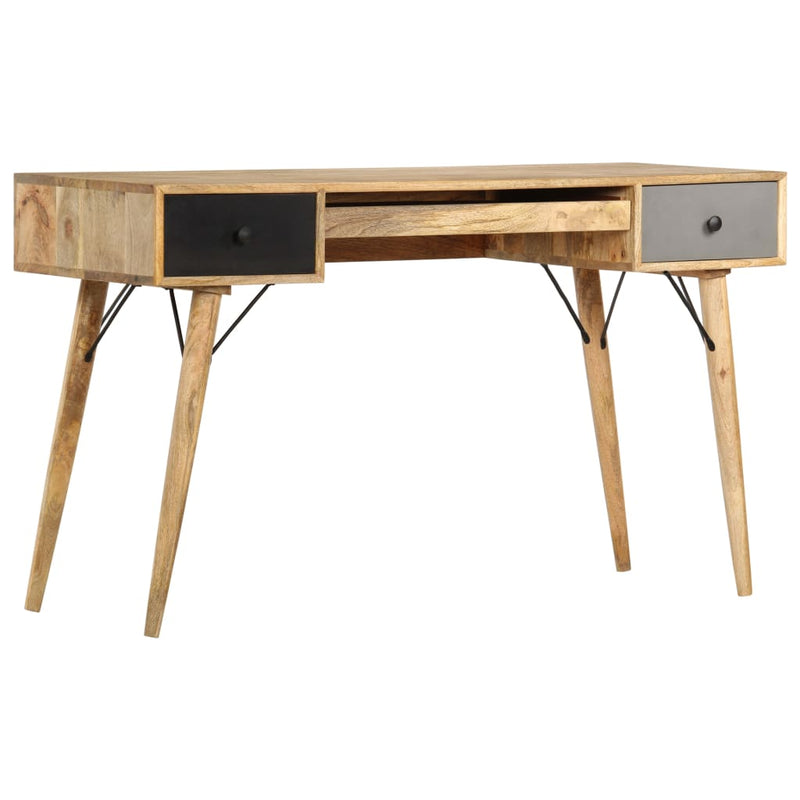 Desk with Drawers 130x50x80 cm Solid Mango Wood