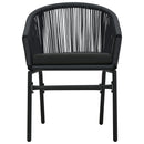 Garden Chairs 2 pcs Black PVC Rattan