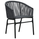 Garden Chairs 2 pcs Anthracite PVC Rattan