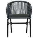 3 Piece Bistro Set with Cushions PVC Rattan Anthracite