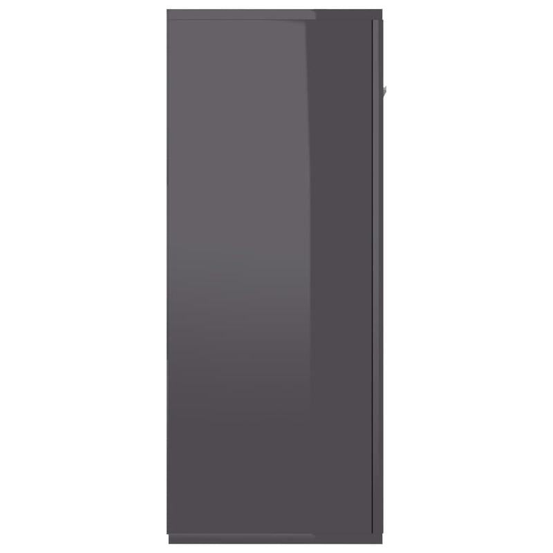Sideboard High Gloss Grey 105x30x75 cm Chipboard