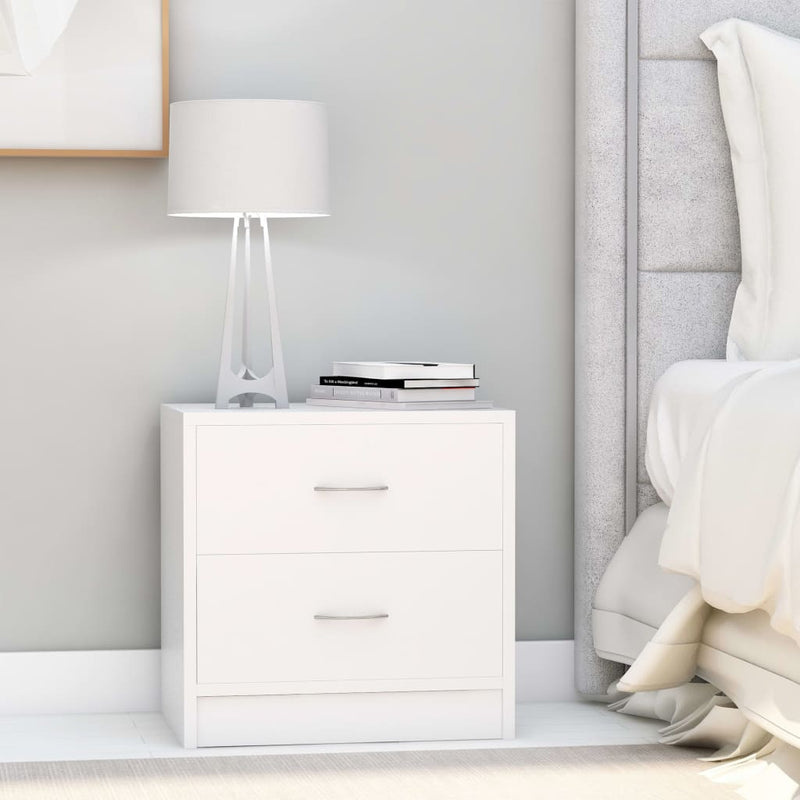 Bedside Cabinet White 40x30x40 cm
