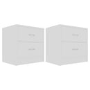 Bedside Cabinets 2 pcs White 40x30x40 cm