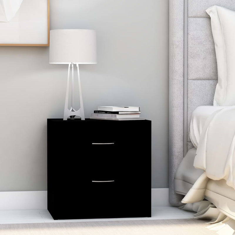 Bedside Cabinets 2 pcs Black 40x30x40 cm