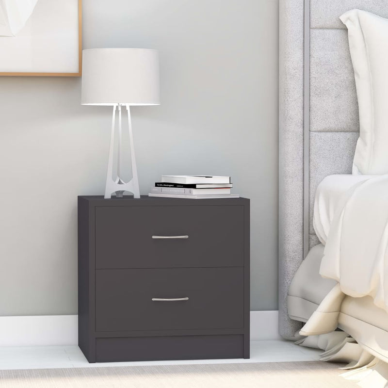 Bedside Cabinet Grey 40x30x40 cm