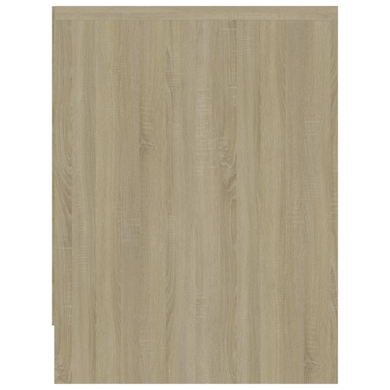 Bedside Cabinet White and Sonoma Oak 40x30x40 cm