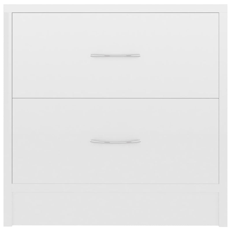 Bedside Cabinet High Gloss White 40x30x40 cm