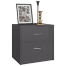 Bedside Cabinets 2 pcs High Gloss Grey 40x30x40 cm