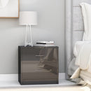 Bedside Cabinets 2 pcs High Gloss Grey 40x30x40 cm