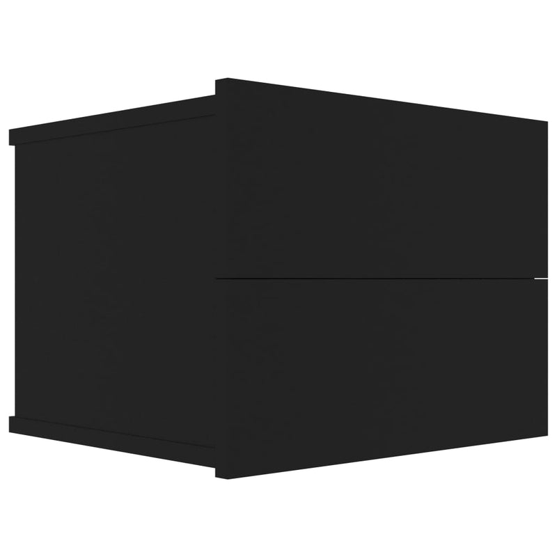 Bedside Cabinet Black 40x30x30 cm