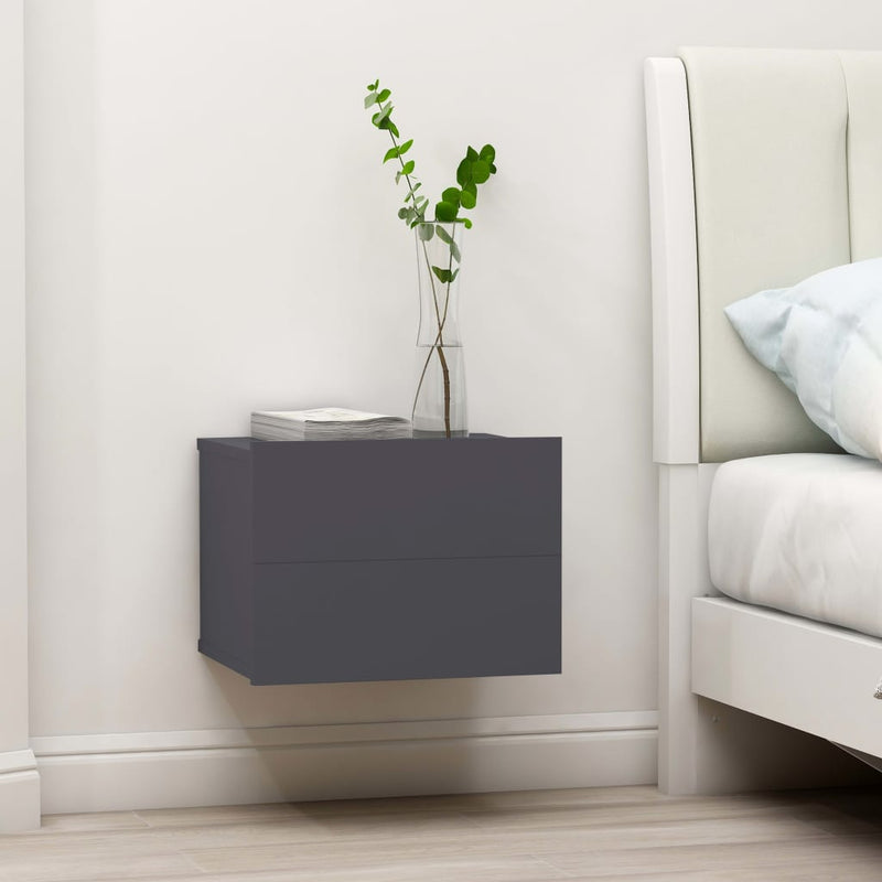 Bedside Cabinet Grey 40x30x30 cm