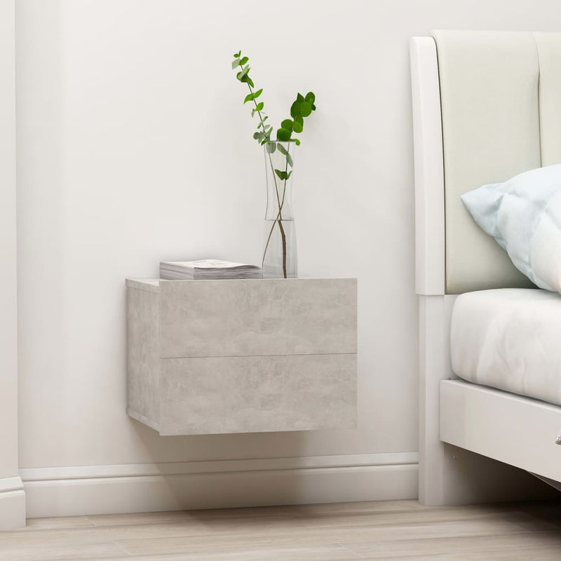 Bedside Cabinet Concrete Grey 40x30x30 cm