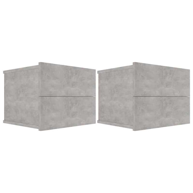 Bedside Cabinets 2 pcs Concrete Grey 40x30x30 cm