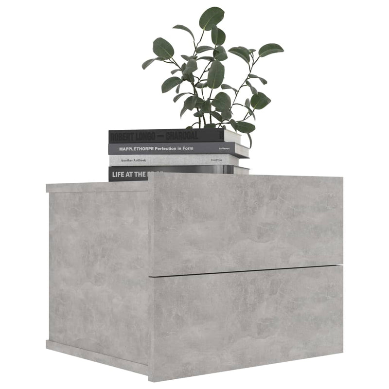 Bedside Cabinets 2 pcs Concrete Grey 40x30x30 cm