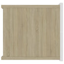 Bedside Cabinets 2 pcs White and Sonoma Oak 40x30x30 cm