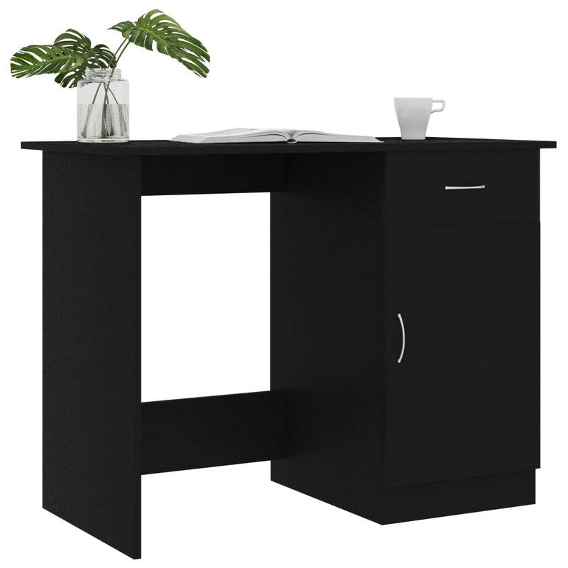 Desk Black 100x50x76 cm Chipboard