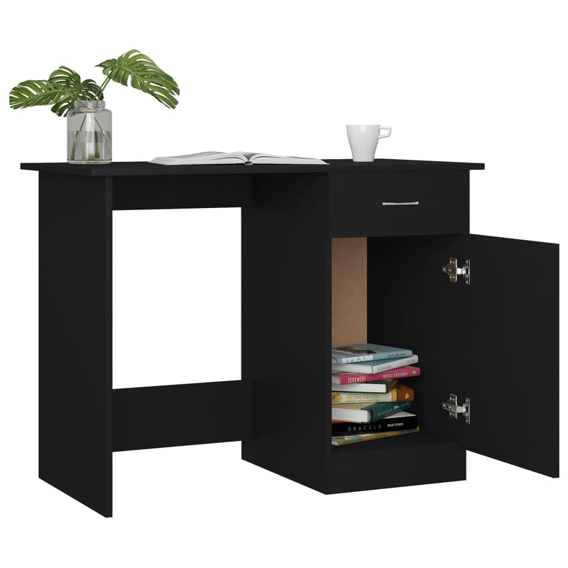 Desk Black 100x50x76 cm Chipboard