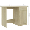 Desk Sonoma Oak 100x50x76 cm Chipboard