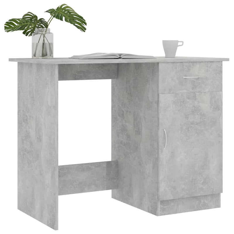Desk Concrete Grey 100x50x76 cm Chipboard