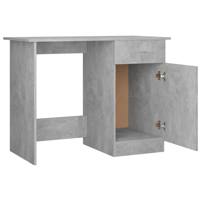 Desk Concrete Grey 100x50x76 cm Chipboard