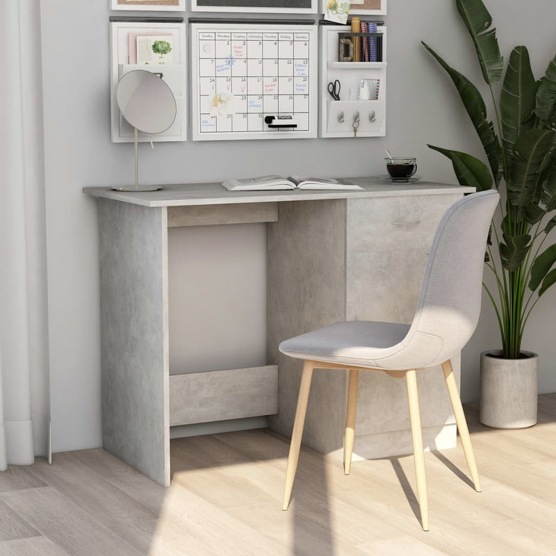 Desk Concrete Grey 100x50x76 cm Chipboard