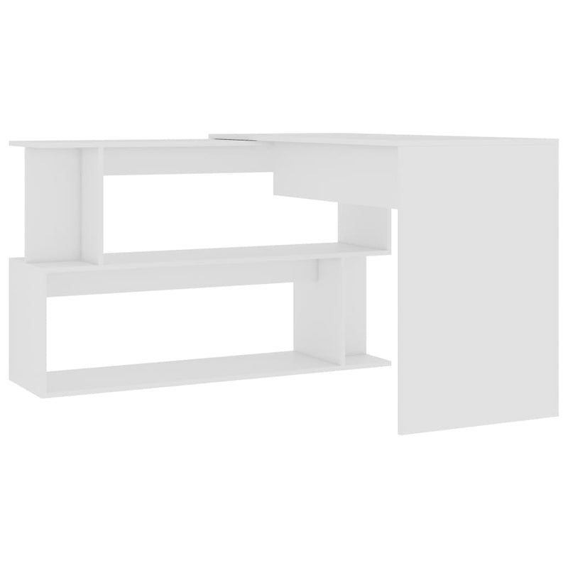 Corner Desk White 200x50x76 cm Chipboard