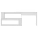 Corner Desk White 200x50x76 cm Chipboard