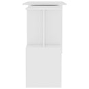 Corner Desk White 200x50x76 cm Chipboard