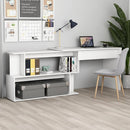Corner Desk White 200x50x76 cm Chipboard