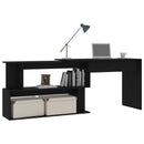 Corner Desk Black 200x50x76 cm Chipboard