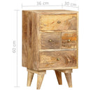 Bedside Cabinet 36x30x60 cm Solid Mango Wood