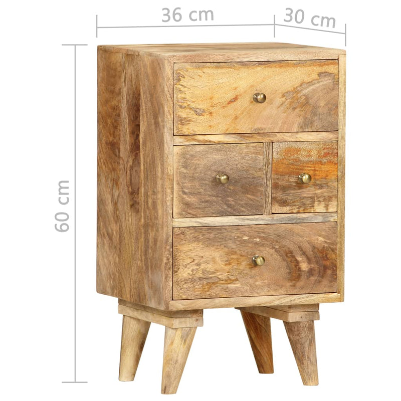 Bedside Cabinet 36x30x60 cm Solid Mango Wood