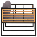 Garden Bench with Cushions 136 cm Solid Acacia Wood Dark Grey