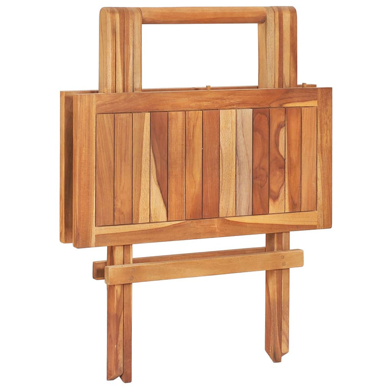 Folding Bistro Table 60x60x65 cm Solid Teak Wood