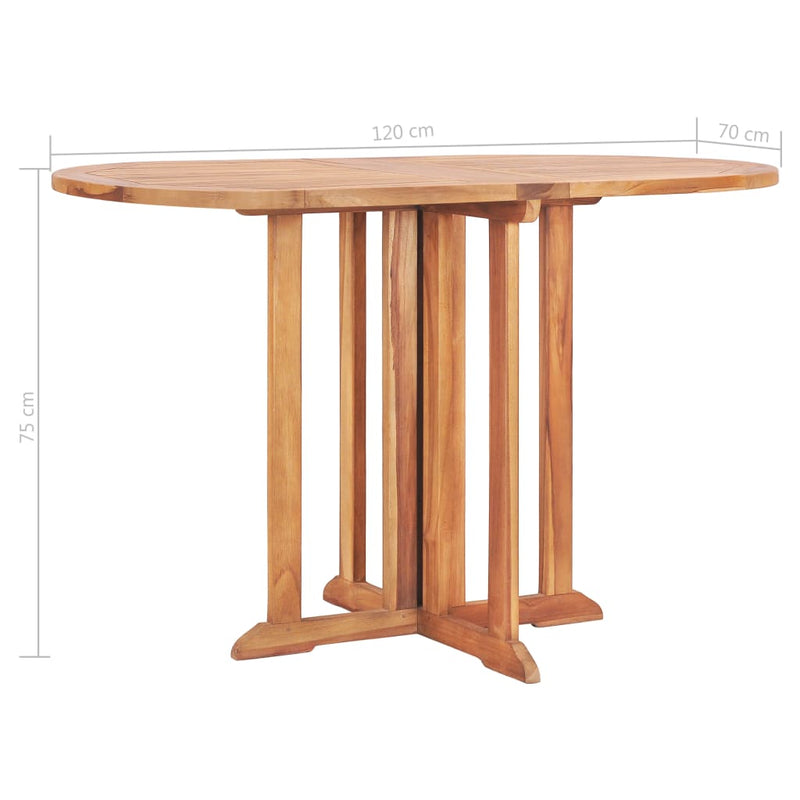 Folding Butterfly Garden Table 120x70x75 cm Solid Teak Wood