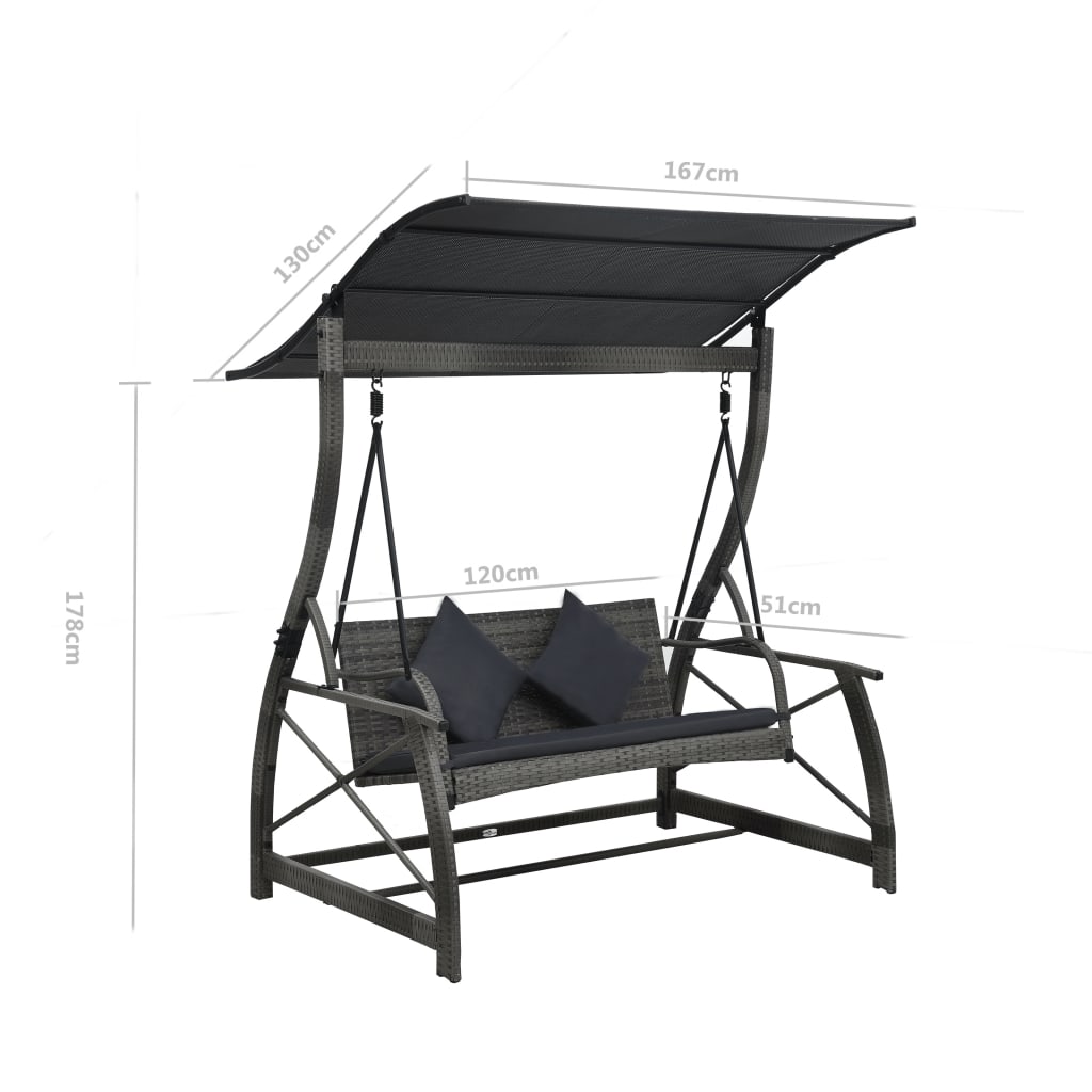 Rattan garden swing 3 seater store