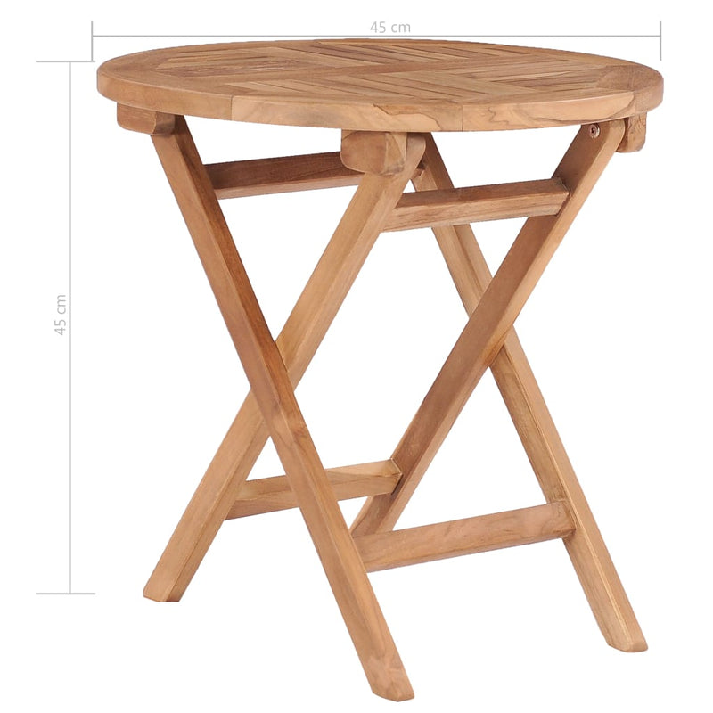 Folding Garden Table 45 cm Solid Teak Wood