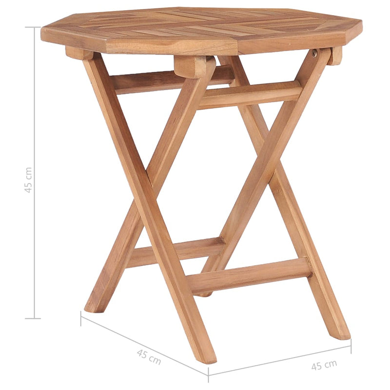 Folding Garden Table 45x45x45 cm Solid Teak Wood