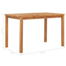 Garden Dining Table 120x70x77 cm Solid Teak Wood